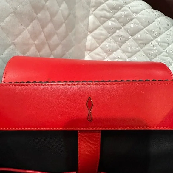 Christian Louboutin Black Studded Backpack with Red Accents - Picture 13 of 13